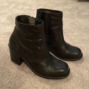 Vintage Euro Club Black Booties Size 7.5